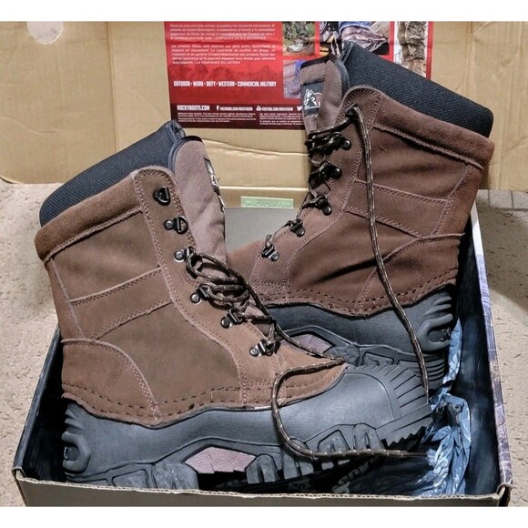 Rocky Jasper-Trac 8 M Insulated Boots Round Toe FQ0004799 Brown 8M Size New main image 6